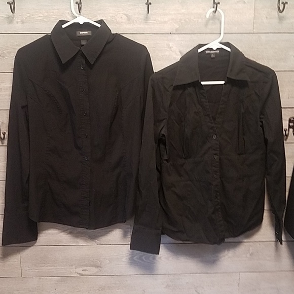 Express Tops - 2 black long sleeve button ups Express Tops - 2 black long sleeve button ups